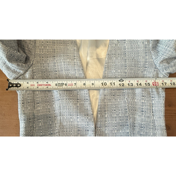 H&M Womens Textured Coastal Blazer Jacket Size 6 Office Corpcore Career Preppy - Picture 10 of 11